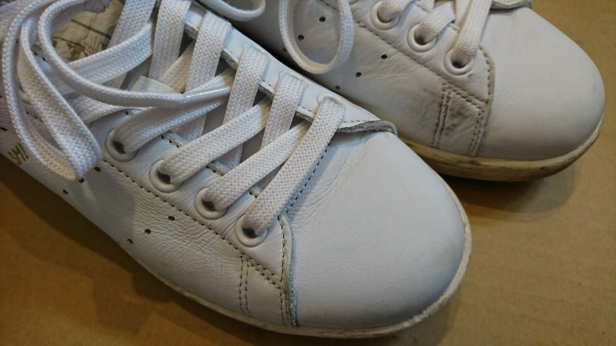 Adidas アディダス スタンスミス スニーカーのクリーニング加工修理 千葉の靴修理職人 ｓｈｕ ｓｈｏｅ